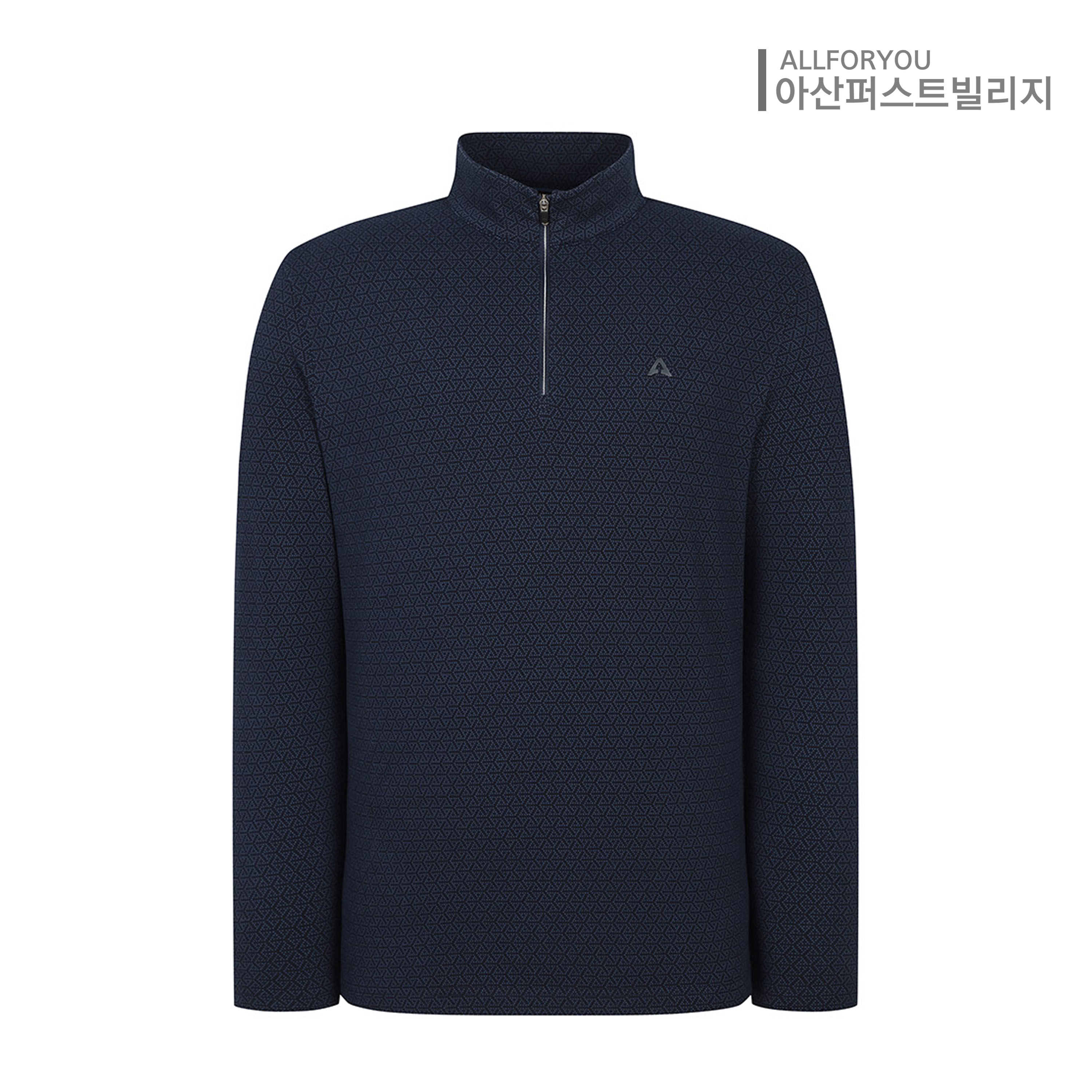 올포유 올포유 23FW 남성 가을 씨밀 프린트 반집업 티셔츠 AMTHM7361