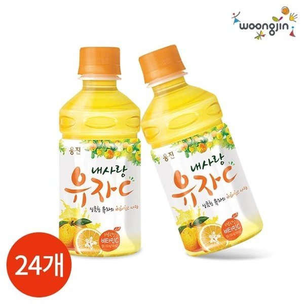 맛있는 웅진 내사랑 유자C 24개 음료 주스