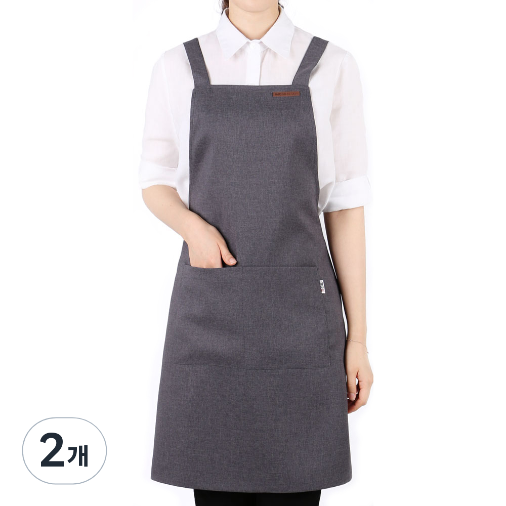미단디자인 앞치마 M 멜란지그레이 2개 HAP004