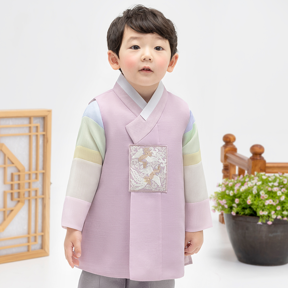 금동이아가한복 남아용 사각봉황수 한복 세트 02호 혼합색상 AM121