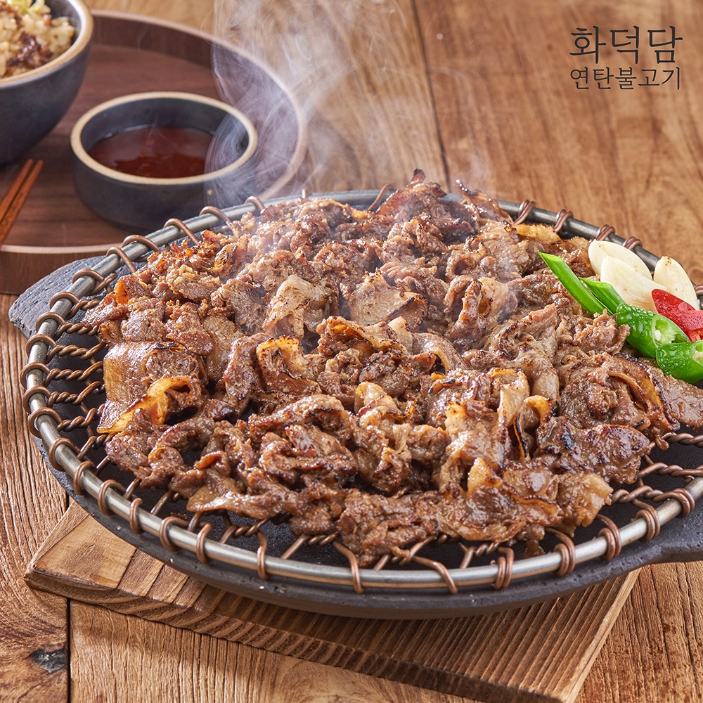 화덕담 직화 불맛가득 연탄 양념 불고기 완조리 간장맛 4개 200g