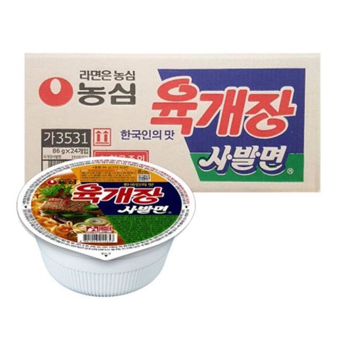 농심 육개장 사발면 86g 컵라면 24개 BOX