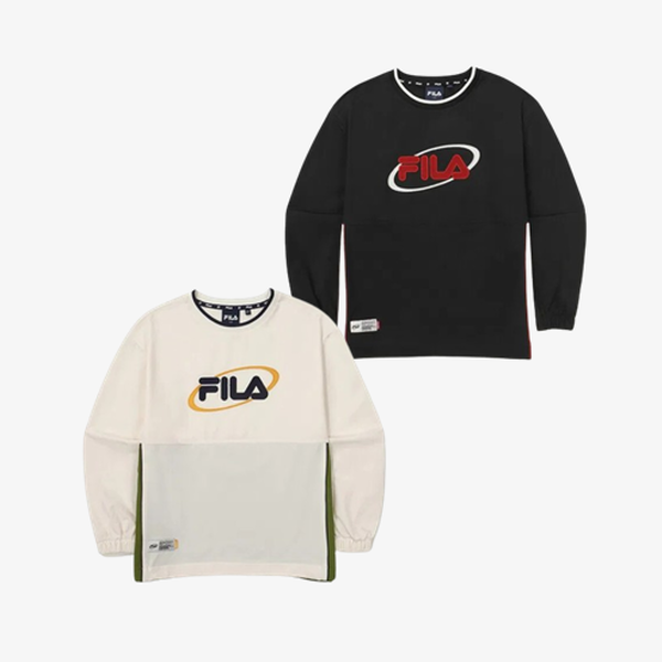 휠라키즈 더현대대구 휠라키즈 FILA KIDS 절개 우븐 맨투맨 아동티셔츠 FK2WTG3203X