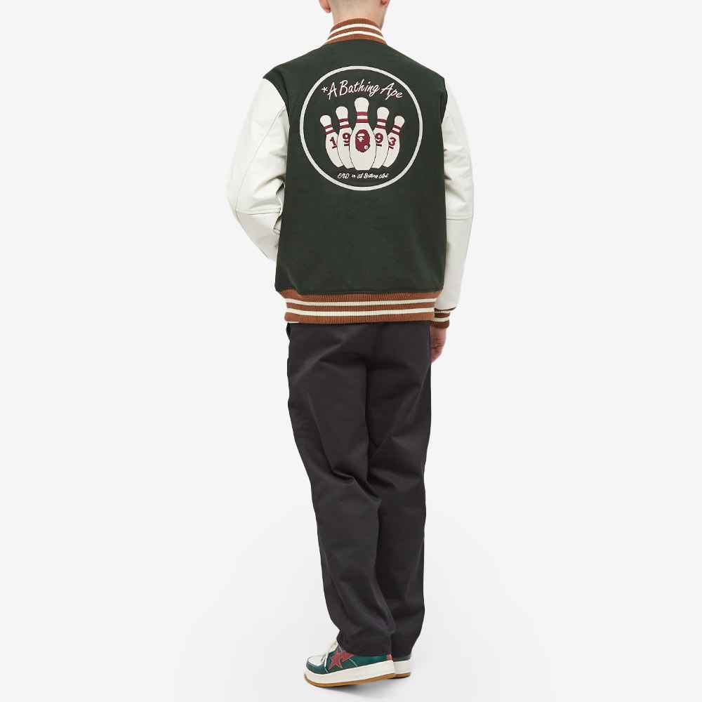 베이프 Bape 엔드 엑스 베싱 에이프 Bowling 바시티 자켓 GRN GREEN 001HJI731906C