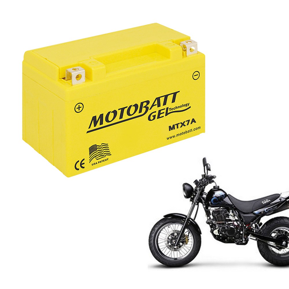 모토뱃젤 오토바이배터리 12V 7AH 밧데리 KR모터스 트로이125 1개 MTX7A YTX7A-BS
