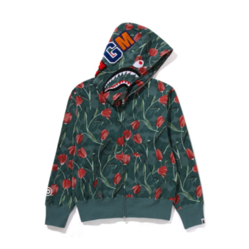 베이프 우먼즈 후드집업 TULIP CAMO SHARK FULL ZIP HOODIE 1K80-215-003