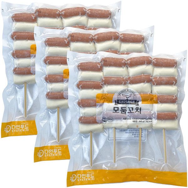 소떡소떡 다인푸드 모둠꼬치 640g 3팩 휴게소간식