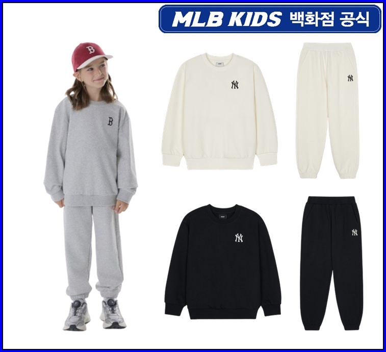 MLB키즈 현대목동점 MLB키즈 베이직 스몰로고 트레이닝세트 7AMTB0344SET0