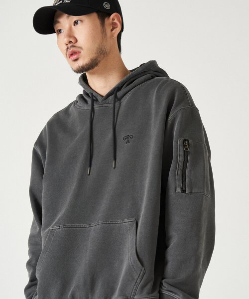 힐리먼트 힐리먼트 베이퍼 피그먼트 후드스웻 D 앤틱실버 HE310850DG