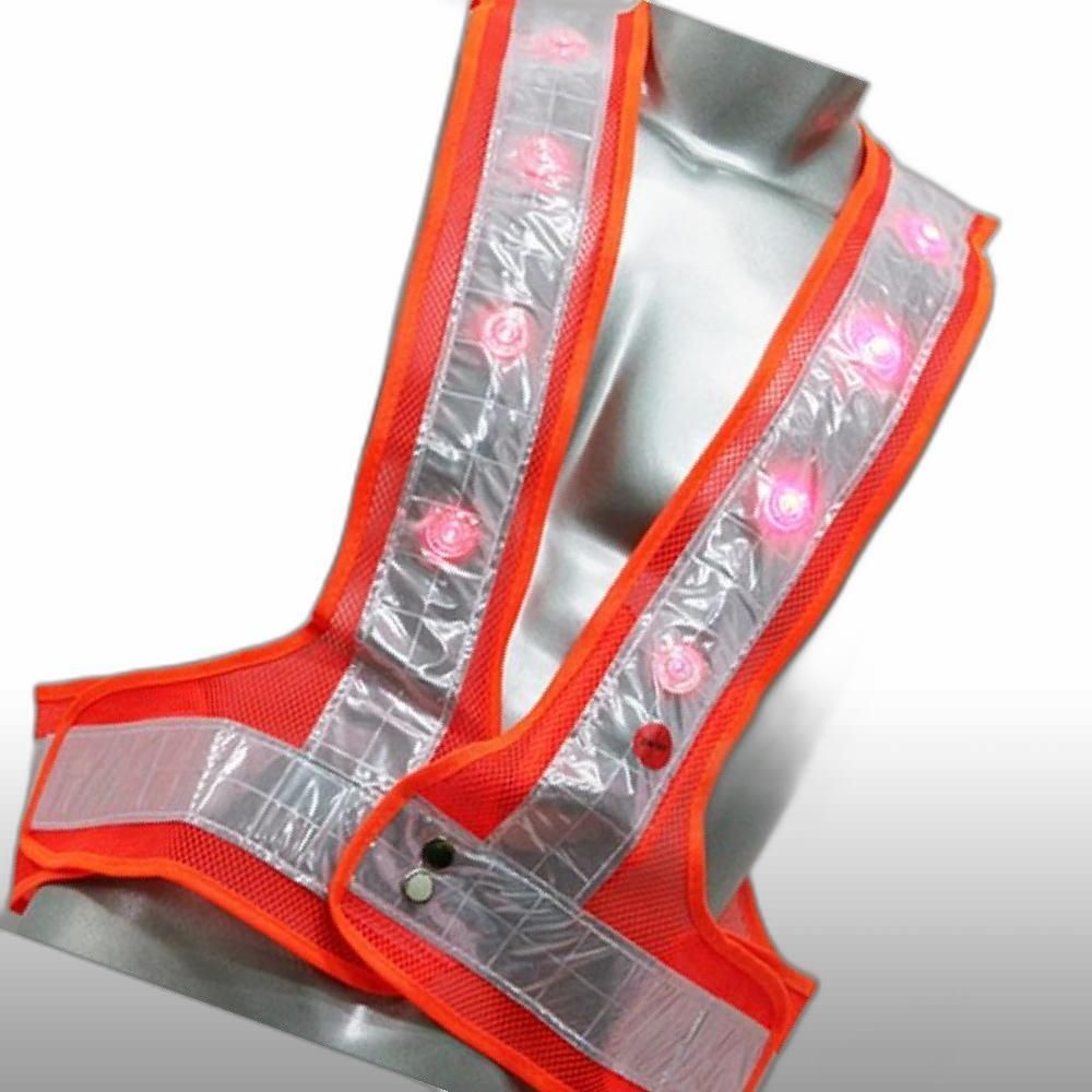LED 신호수조끼 주황X반도 흰색반사띠 안전조끼 KS