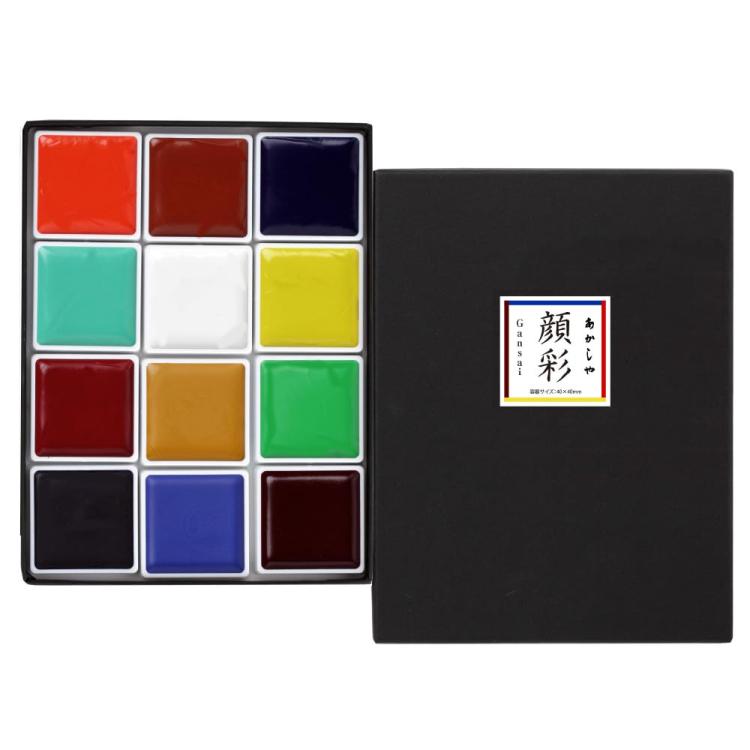 아카시야 그림 도구 안채 12 색 세트 AP150-12V