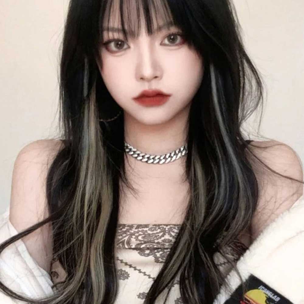 미즈코스 똑딱이 붙임 브릿지 가발 생머리 컬러 헤어피스 부분 03 코토리베이지 1개