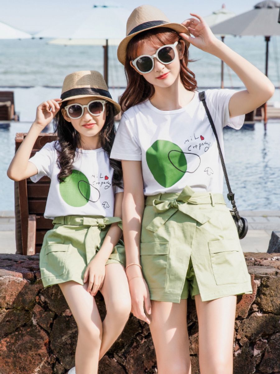 가족 휴양지 정장 바캉스 마린 여행 맘 휴가 시밀러룩 썸머 반바지