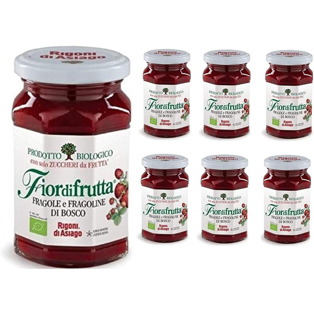 RIGONI DI ASIAGO 리고니 디 아시아고 Fiordifrutta 이탈리안 어쓰 베리 앤 와일드 스트로베리 잼 250g 6개