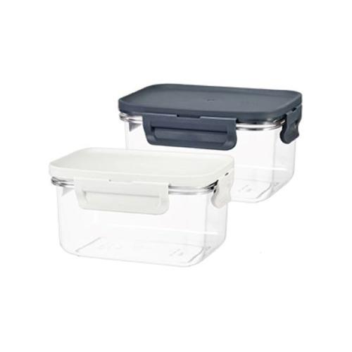 에코젠 직사각 밀폐용기 2호 2P 냉장고 반찬통