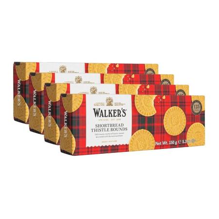 워커스 Walker s 쇼트브레드 라운드 올 버터 쿠키 150 3g5 3온스 박스 4팩 포장은 다를 수 있음 간식 플랜터스