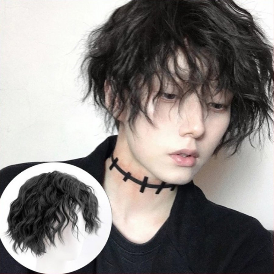 남자 통가발 전체가발 파마 펌 염색 패션가발