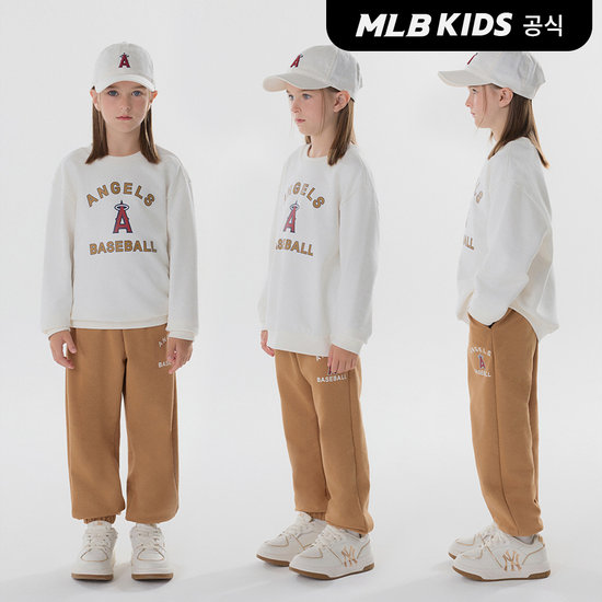 MLB키즈 24FW 바시티 맨투맨 세트 7AS2V0244-41CRS