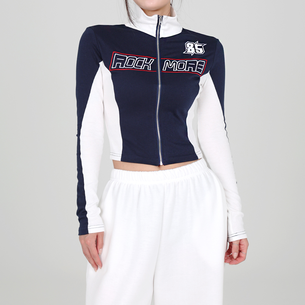 닷이프 모어 넘버링 배색 집업 L O24FW1-A0449