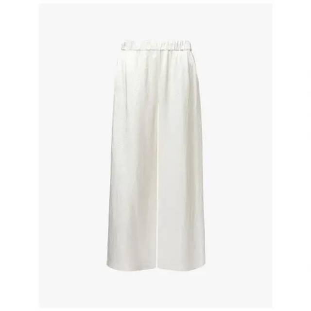 막스마라 막스마라 Accanto crinkled-satin-texture 와이드레그 하이라이즈 우븐 바지 2293388