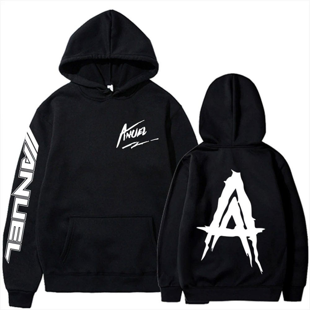 UNKNOWN 오버핏후드 남자오버핏후드티 봄 커플 맨투맨 남성용 양털 후드 Aanuel AA 리얼 Hasta La Muerte 프린트 스