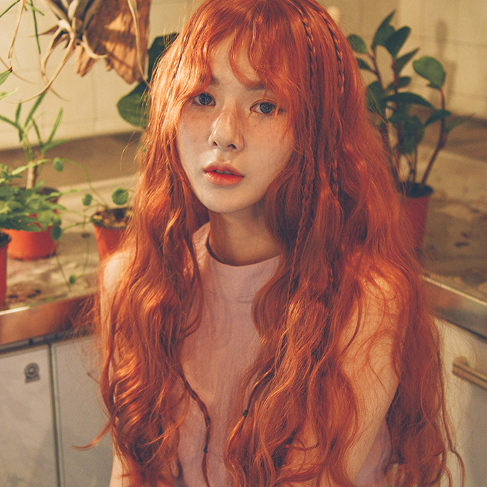 가발나라 여성용 통가발 히피펌 L 쿠퍼오렌지믹스 1개