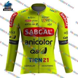 2024 Sabgal 남성용 애니컬러 방풍 사이클링 저지 긴 소매 로드 바이크 Mtb Maillot Ropa Ciclismo 여름