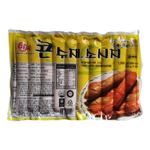 유원 문방구 간식 편의점 휴게소 업소용 핫바 맛있는 소세지 콘 수재소시지 1kg 1개