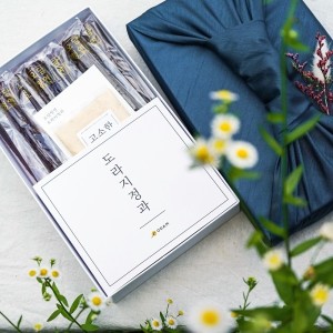 오담 식품 도라지정과 한과 설 명절 선물세트 500g 보자기 보라 감사인사카드 부모님선물 상견례 답례품 추석