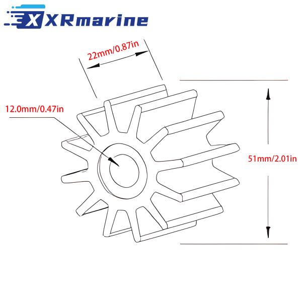 존슨 Jabsco 또는 Yanmar F4B 용 해수 펌프 임펠러 키트 볼보 CEF 교체 653-0001 128990-42200 876097