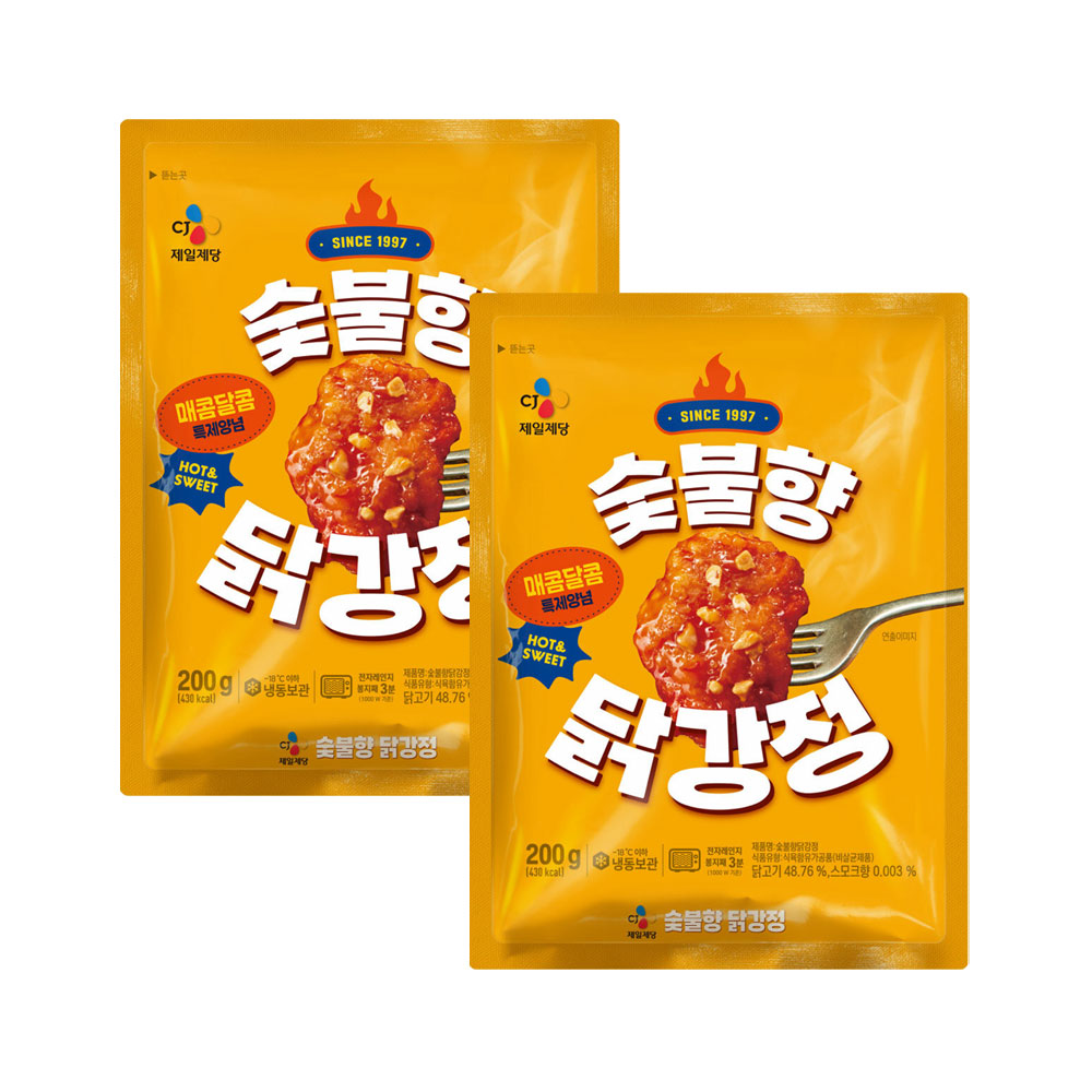 CJ제일제당 CJ 숯불향 닭강정 오리지널 200g x2개