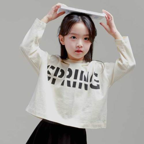 아이러브제이 아이러브제이 A 스프링 크롭 싱글 티 JVSTO82
