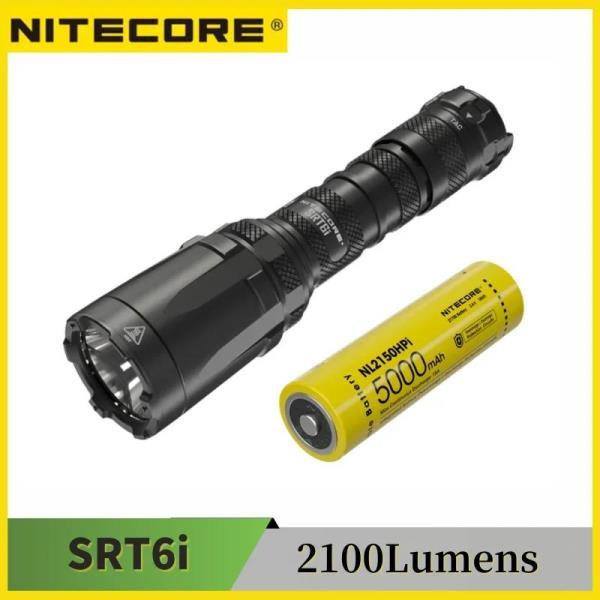 NITECORE 충전 한 손 손전등 최대 빔 거리 510 미터 21700 5000mAh 배터리 루멘 SRT6i