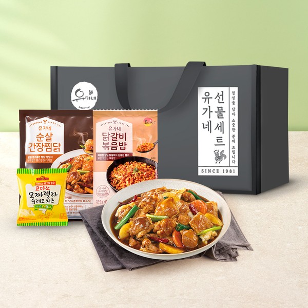 유가네 유가네 찜닭 3팩 닭갈비볶음밥 4팩 치즈27g 2팩