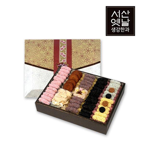 서산옛날생강한과 4단 실크 바구니세트 2호 2 5kg