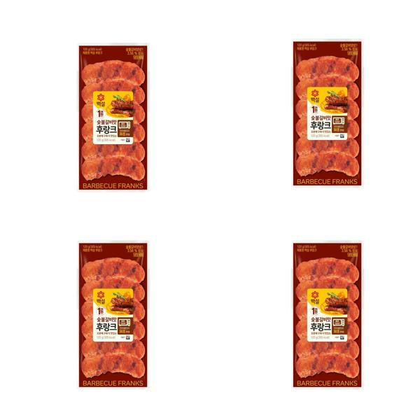 CJ CJ cj 백설 숯불갈비후랑크 120g 4개