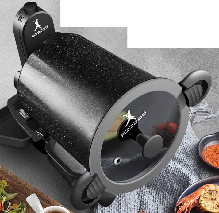 360도 회전 자동 바비큐 통돌이 캠핑 스테인리스 고기