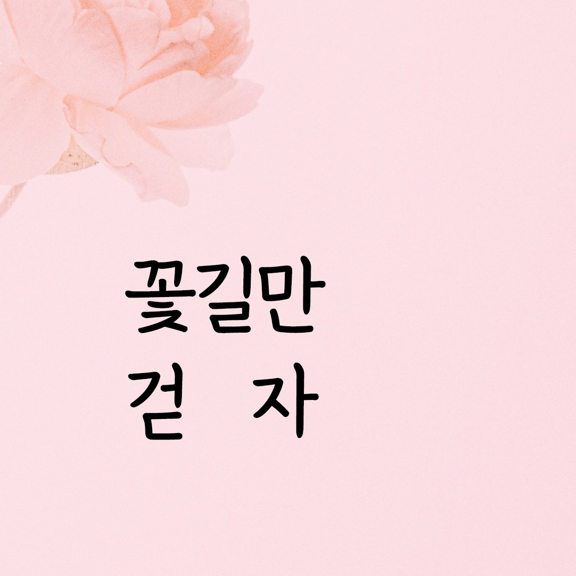 디자인황소 감성문구 레터링 스티커 명언 좋은글귀 39 꽃길만걷자