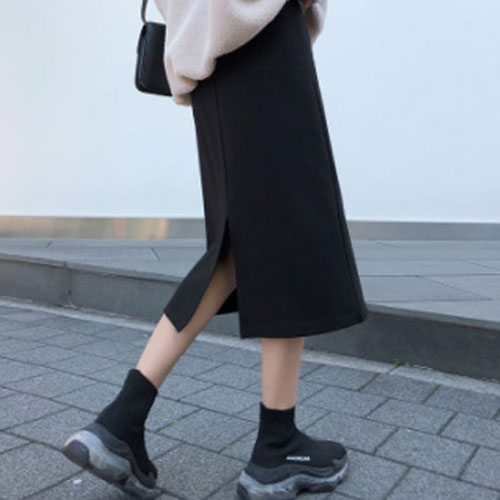 겟잇블루 캐주얼 트임 A라인 핏 임산부 스커트 M