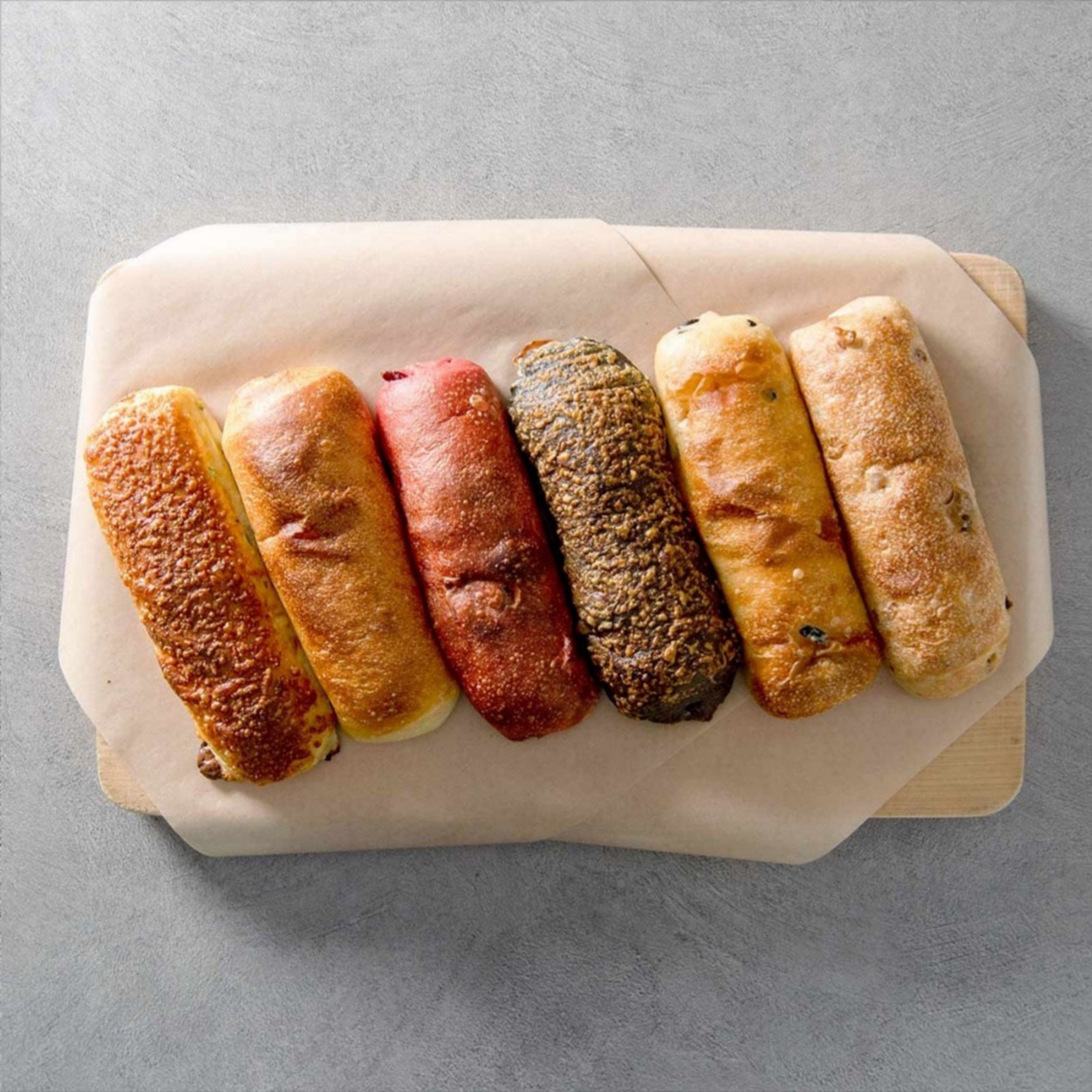 쌀치아바타 6종 6개입 파니니 쌀빵 비건빵 업소용 샌드위치 6개 곡물 6ea 80g