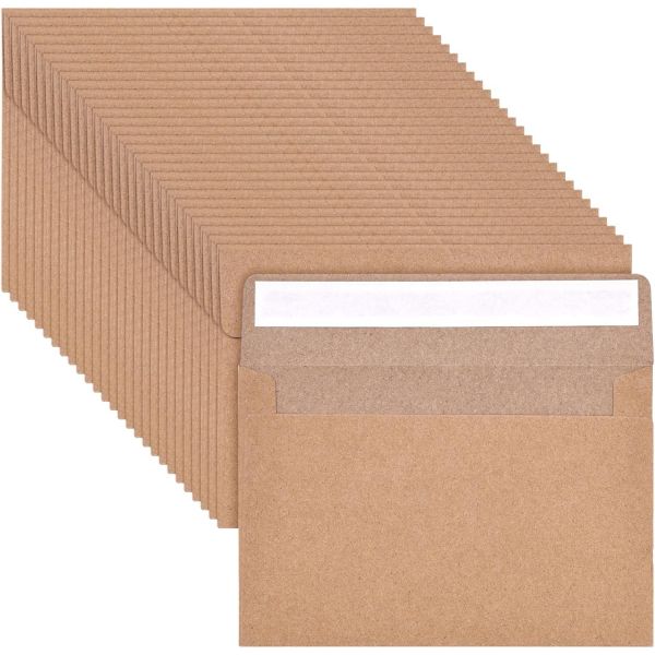 HANSGO 50PCS 크래프트 봉투 6 3 x 4 3 기프트 카드 소지자 웨딩 엽서 인사 우편 공휴일 초대