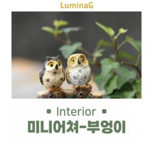 루미나G 하우스 미니어처 공방 전통 기념품 부엉이장식품