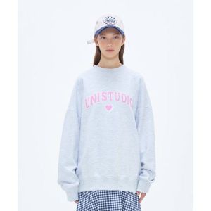 유니스튜디오 UNISTUDIO UNI ARCH LOGO SWEATSHIRT MELANGE