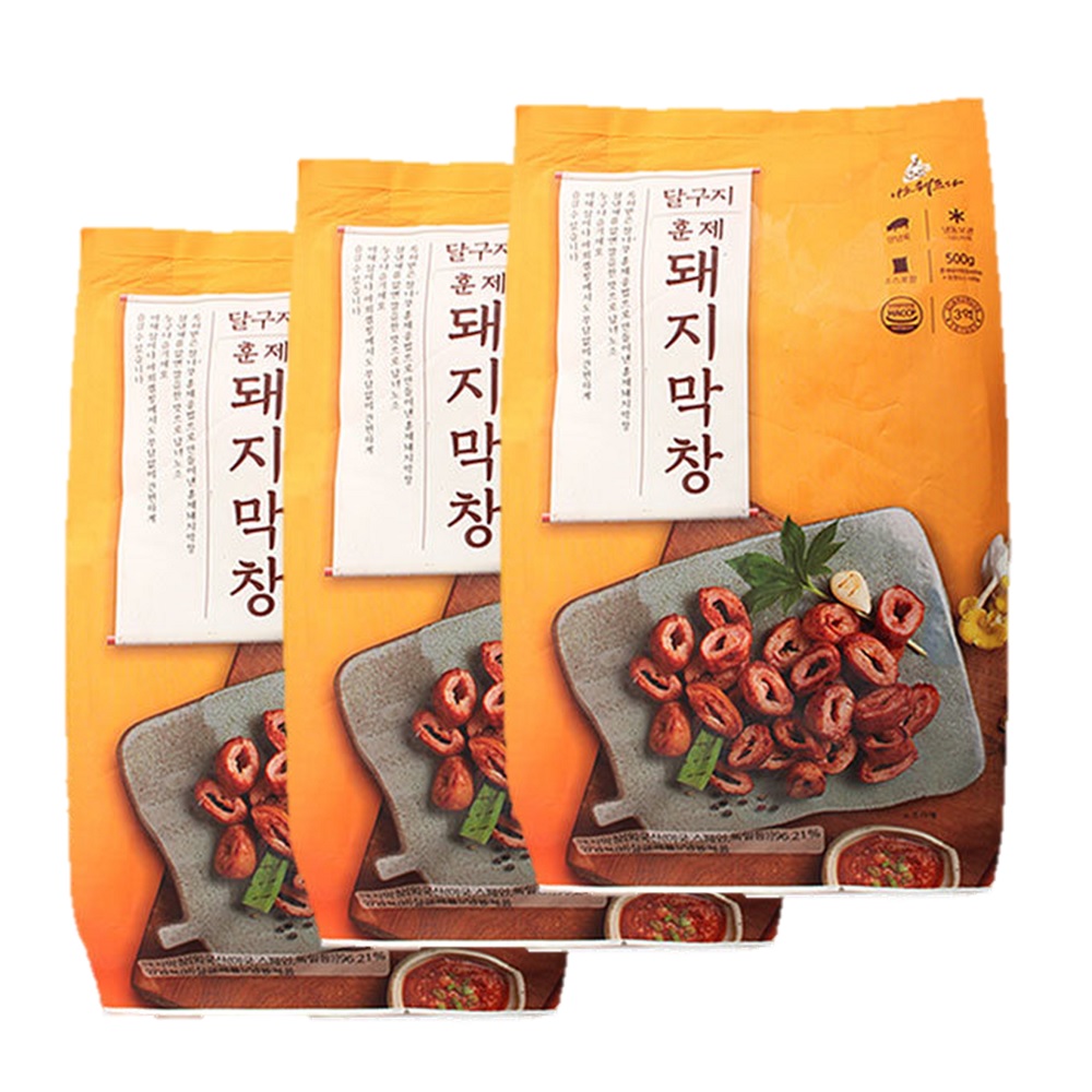 달구지푸드 달구지막창 달구지 훈제 돼지막창 막창 소스 500gX3팩구성