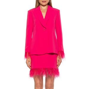 알렉시아 애드모어 Vida Shawl 칼라 Feather Cuff 자켓 - HOT 228857