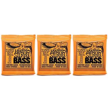 ERNIE BALL 어니 볼 Hybrid Slinky Bass 3팩 세트