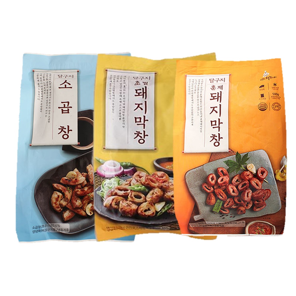 달구지푸드 달구지 초벌 훈제 막창 소곱창 3팩 구성