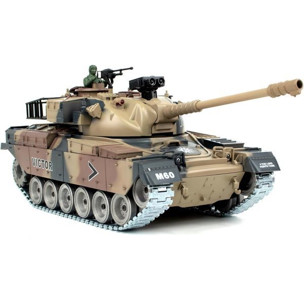 프리미엄 토이 탱크 리모콘 RC 장갑차 전차 2 4GHz 1 18 합금금속 M60 리모컨 모델 육군 완구