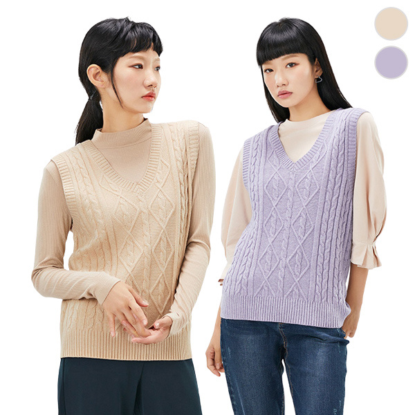 체이스컬트 CABLE 니트 VEST