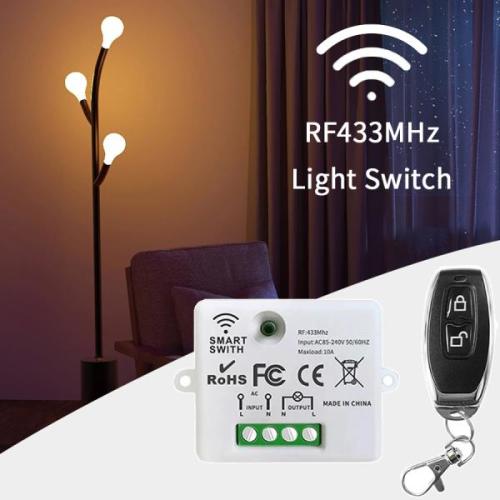 범용 RF z 스마트 라이트 스위치 무선 리모컨 릴레이 리시버 차단기 ONOFF 키 LED 조명용 미니 모듈 1 433MH